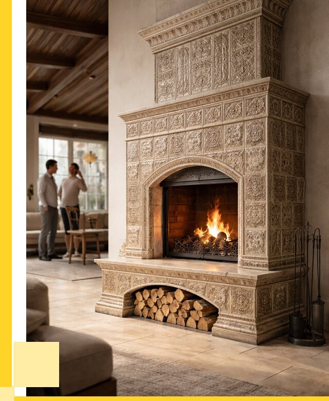 Купить изразцовый камин в Тейково от 271825 р. | ЭриданТкв