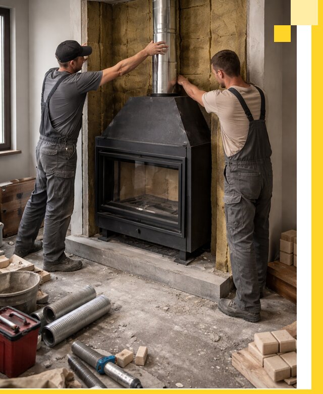 Изготовление и монтаж закрытых каминов в Тейково под ключ