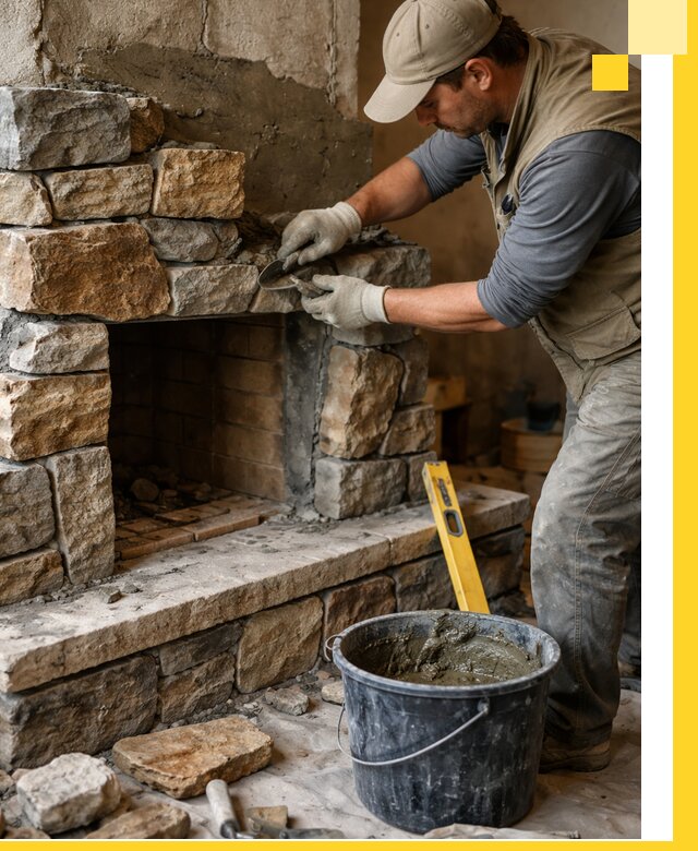 Изготовление и установка каменных каминов под ключ в Тейково