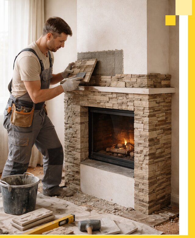 Изготовление и монтаж каминов для дома под ключ в Тейково