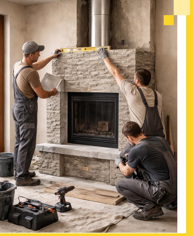 Профессиональный монтаж каминов под ключ в Тейково для дома