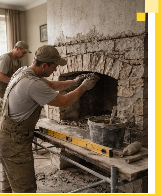 Изготовление каминов под ключ в Тейково, монтаж и отделка