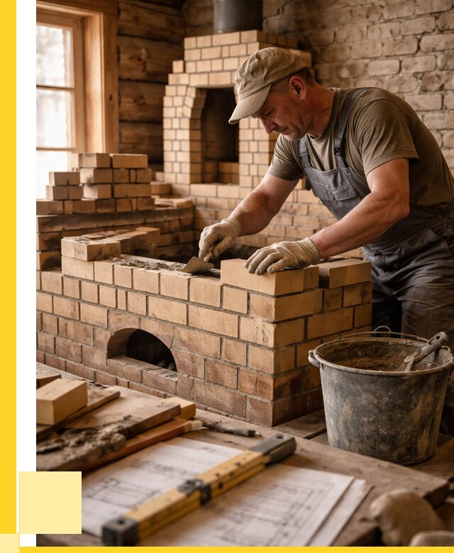 Кладка печей из кирпича в Тейково цены от 32619 р. - ЭриданТкв