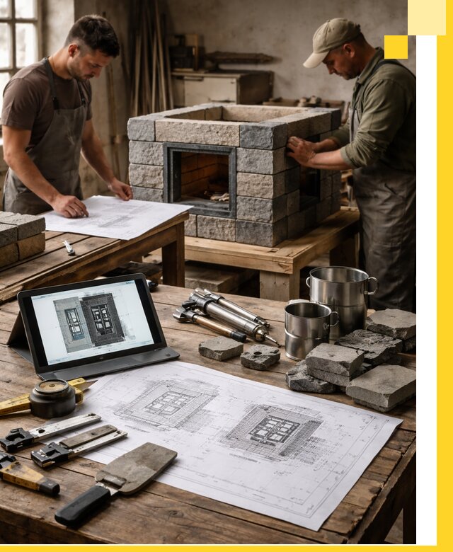 Разработка проектов печей с согласованием и монтажом в Тейково