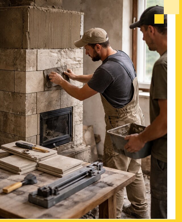 Профессиональная облицовка печей в Тейково: керамика и камень