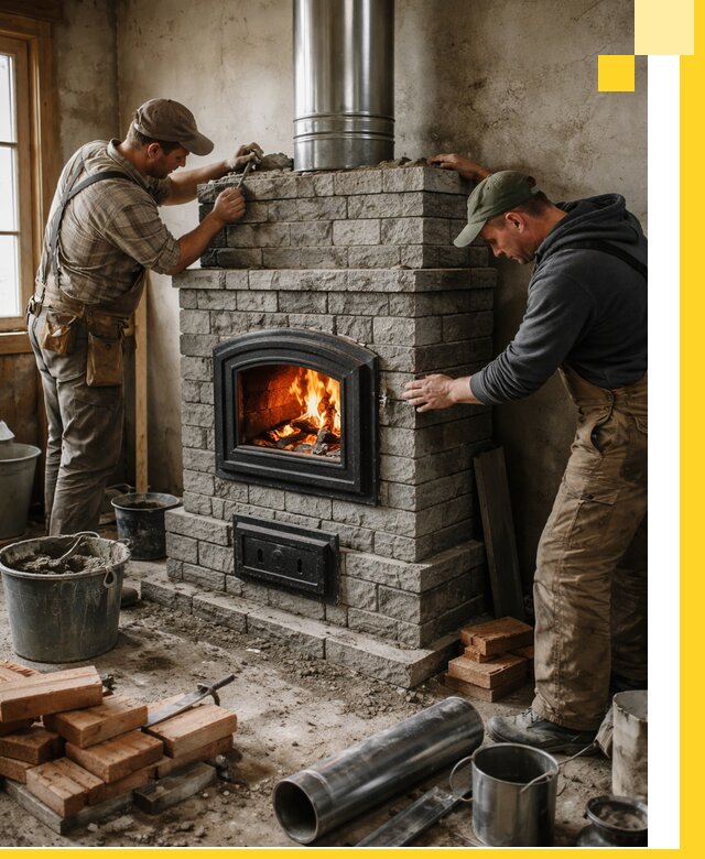 Производство, поставка и монтаж дровяных печей в Тейково