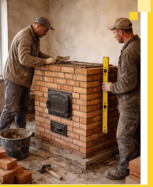 Отопительные печи под ключ в Тейково, установка и сборка