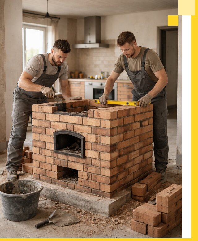 Установка и монтаж печей в частном доме в Тейково под ключ