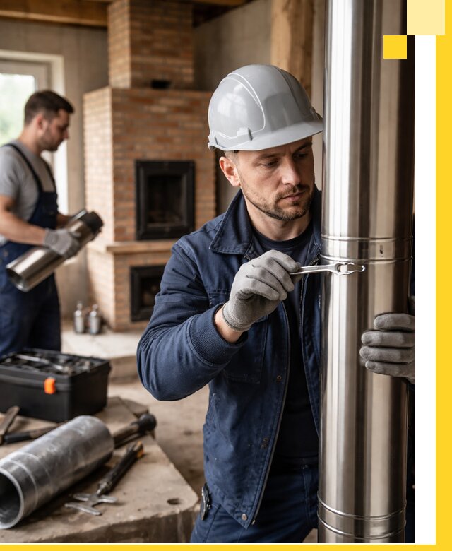 Профессиональный монтаж дымоходов для печей в Тейково