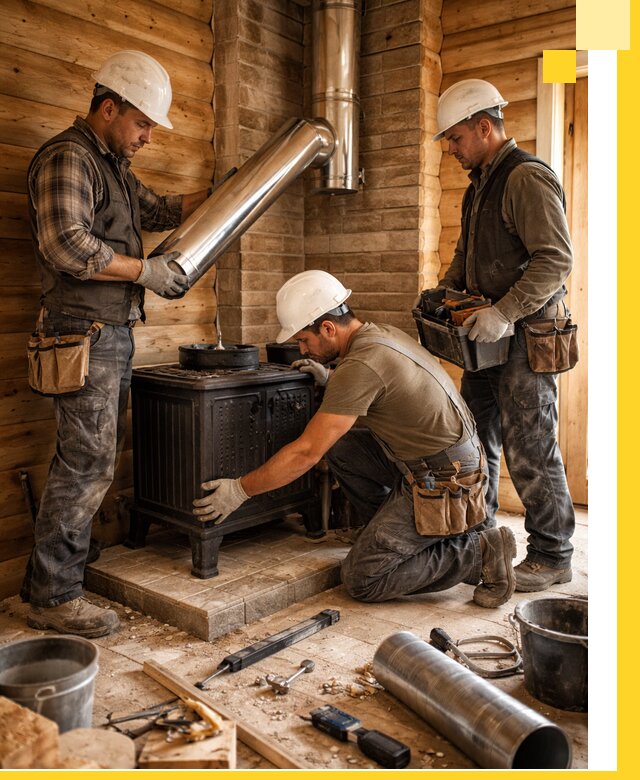 Профессиональный монтаж банных печей и дымоходов в Тейково