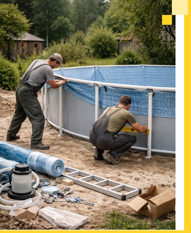 Установка и монтаж каркасных бассейнов в Тейково под ключ