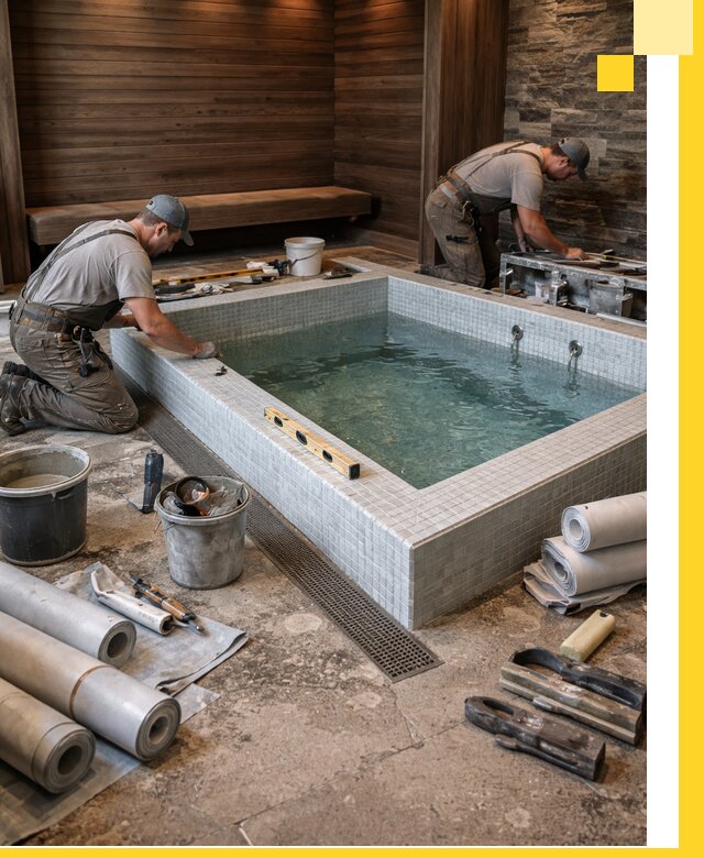 Установка и строительство бассейнов для сауны в Тейково