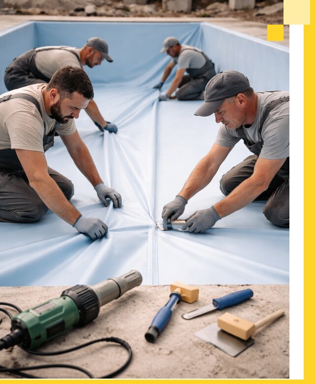 ПВХ пленка для бассейнов с монтажом и гарантией в Тейково