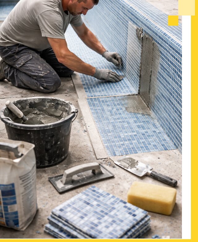 Укладка и ремонт мозаики для бассейнов под ключ в Тейково