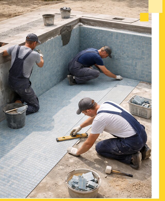 Укладка и установка плитки для бассейнов под ключ в Тейково