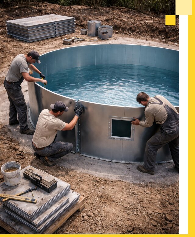 Круглые бассейны под ключ в Тейково проектирование и монтаж