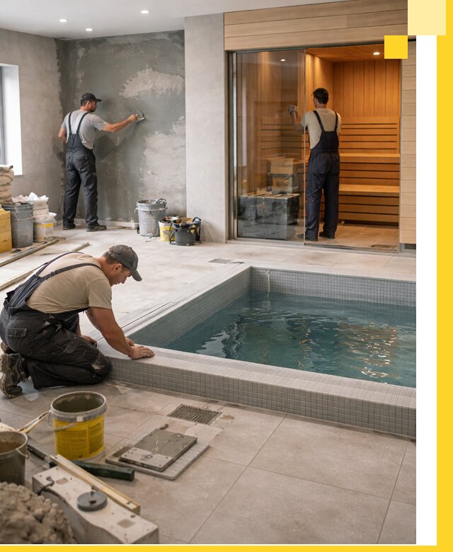 Проектирование и строительство сауны с бассейном в Тейково