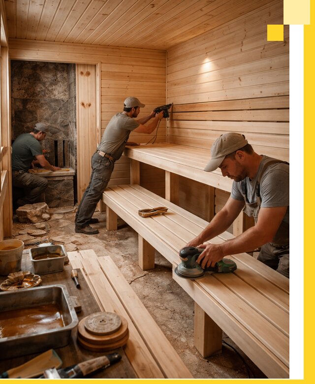 Профессиональная отделка бань в Тейково под ключ, с гарантией