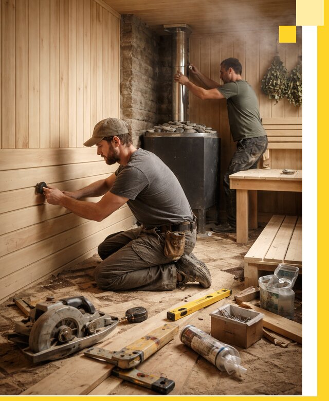 Полное строительство и оснащение парных под ключ в Тейково