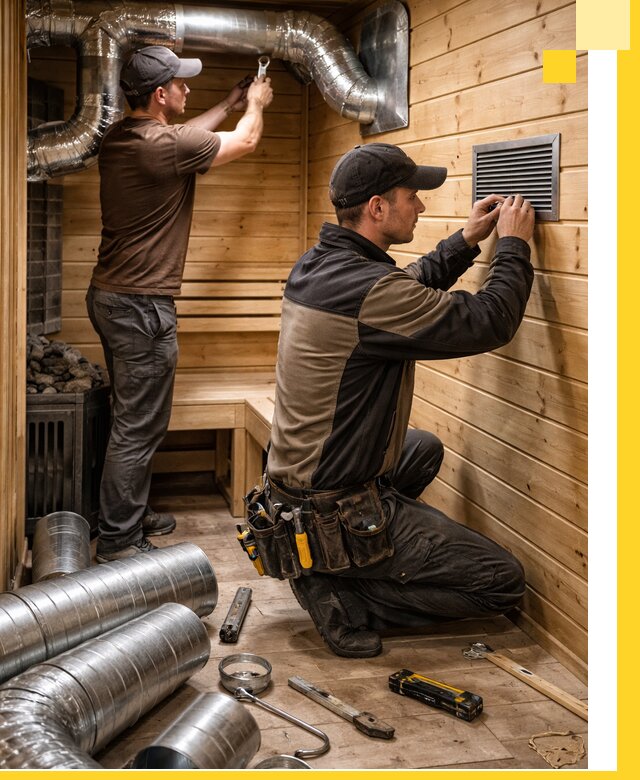 Проектирование и монтаж вентиляции бани в Тейково под ключ